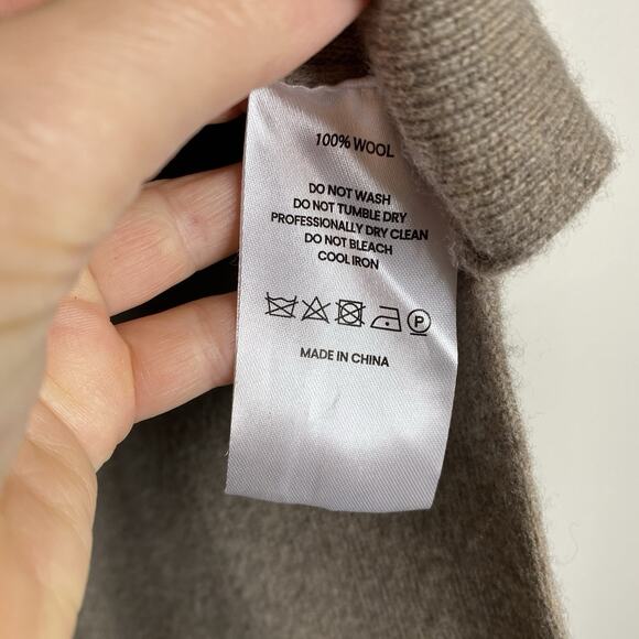 Nap Loungewear Women's Size M Wool Slant Sweater Tan - Picture 2 of 6